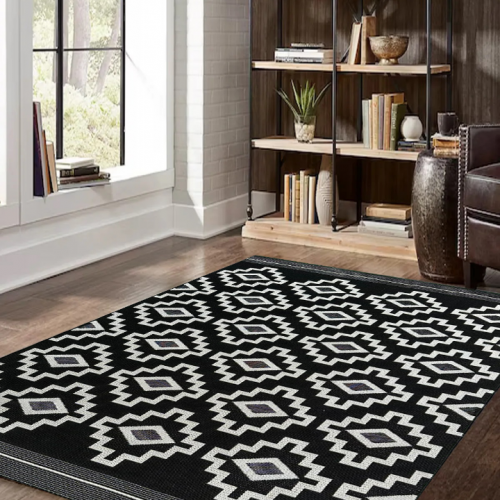 Sisal Bukle Örgü  200x290 Siyah Süper Kalite Kilim