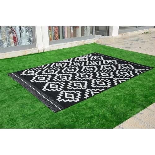 Sisal Bukle Örgü  200x290 Siyah Süper Kalite Kilim