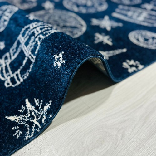 Mavi Uzay Figürlü Çocuk Odası Halısı 120x170